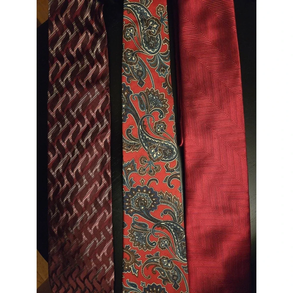 Mixed Lot Mens Neck Ties -  Mikael York Van Heusen J Ferrar More Silk  Excellent